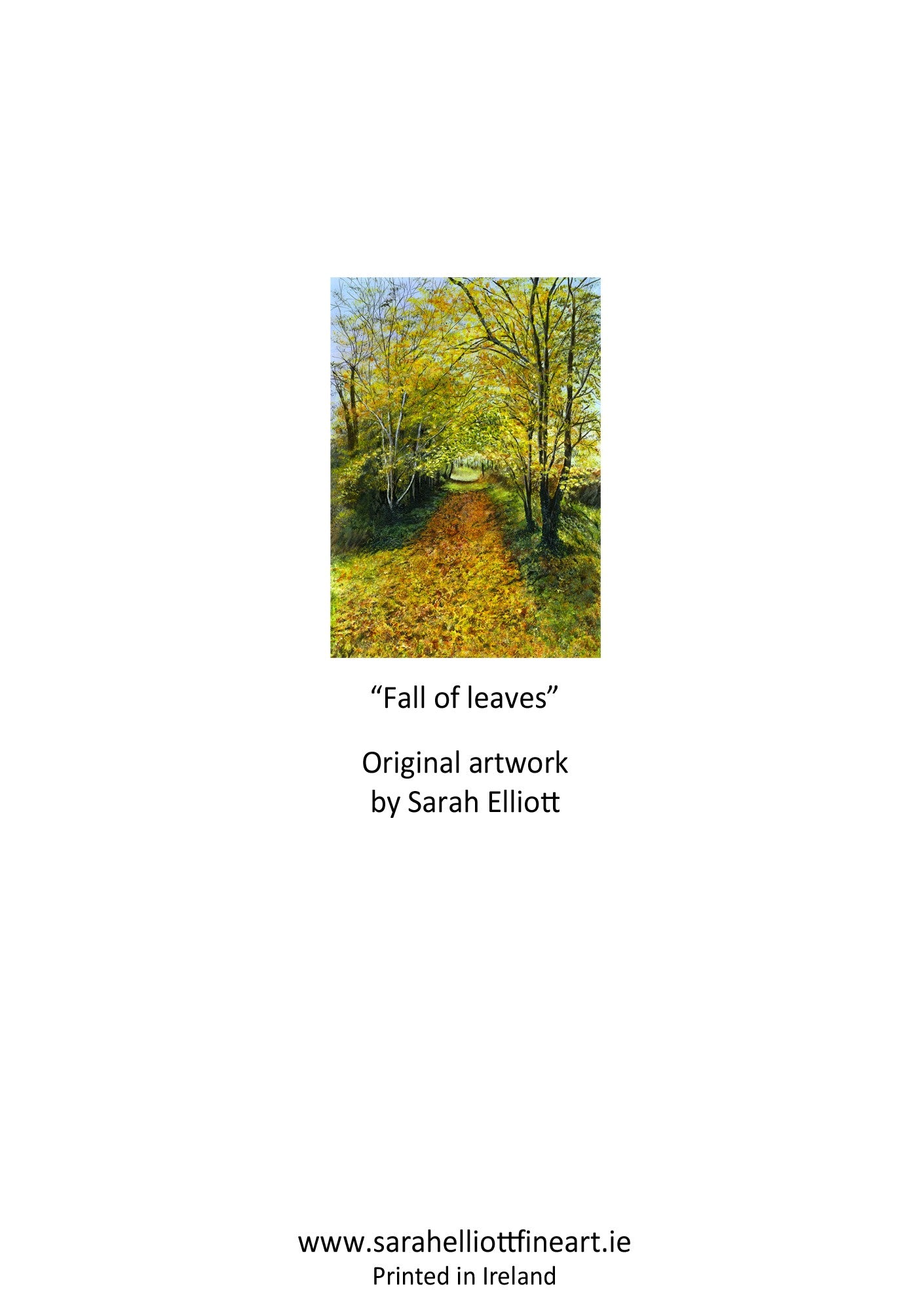 'Fall of leaves' Autumnal Greeting Card