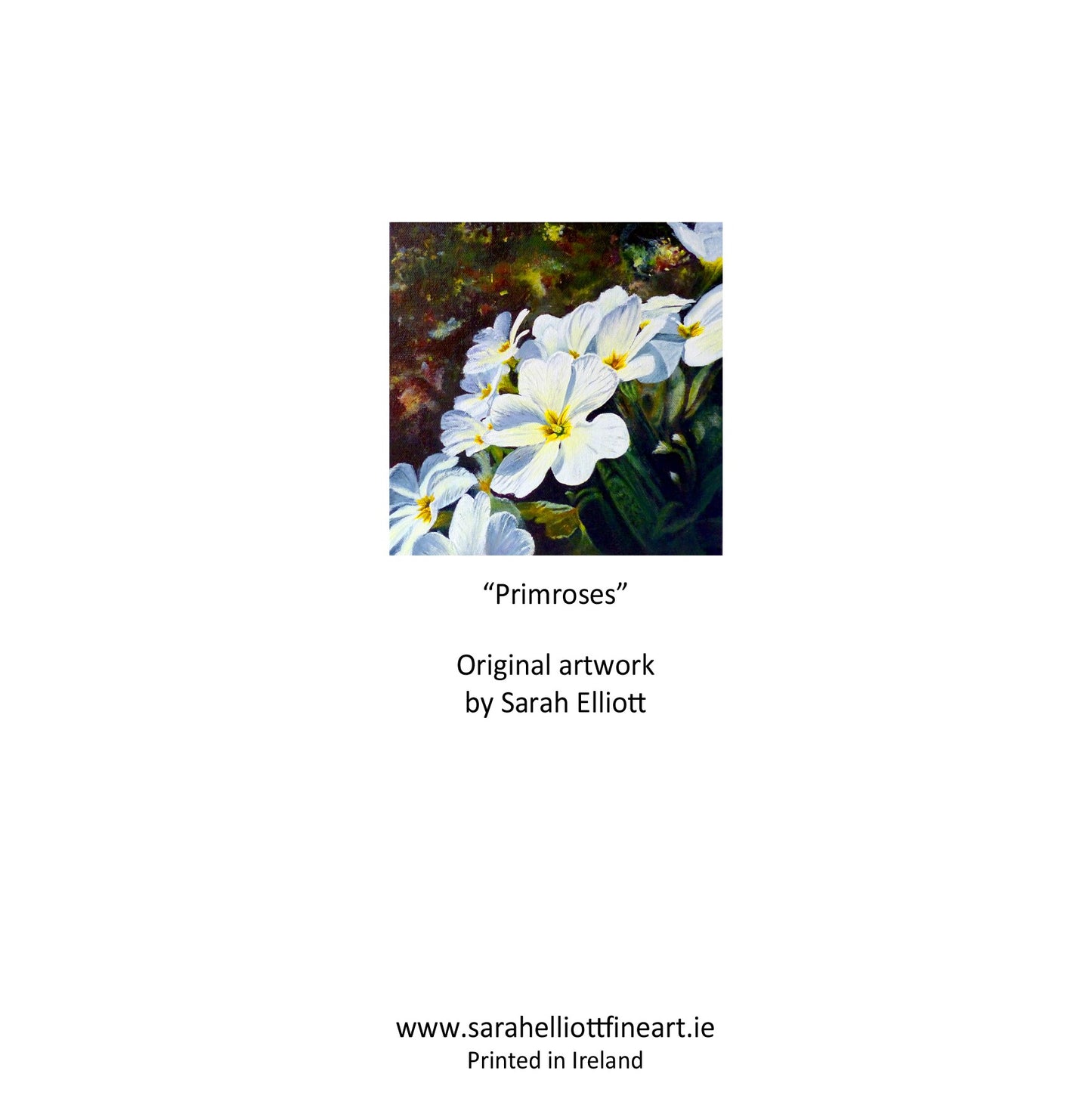 'Wild Primroses' Flower Greeting Card