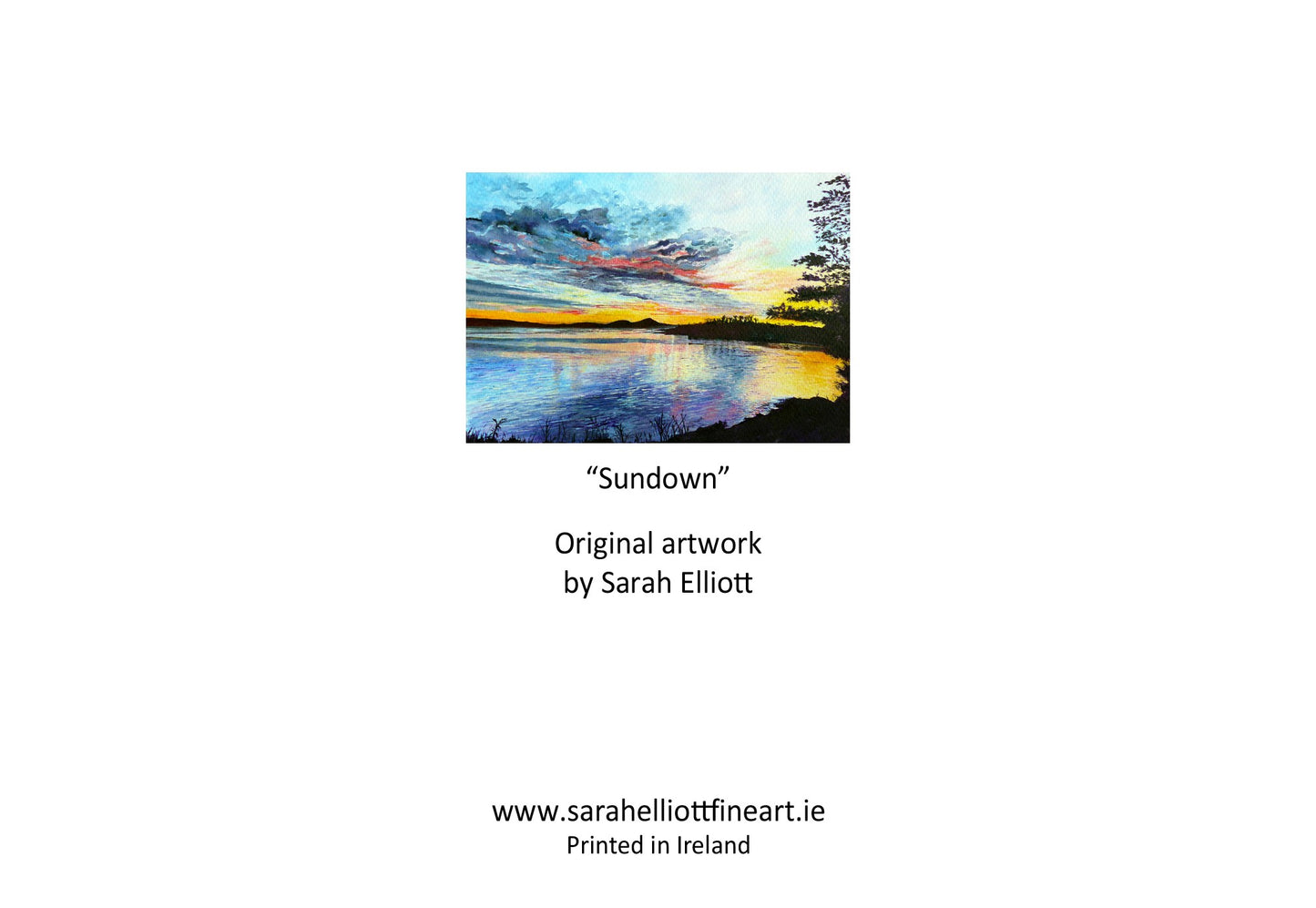 'Sundown' Sunset Greeting Card