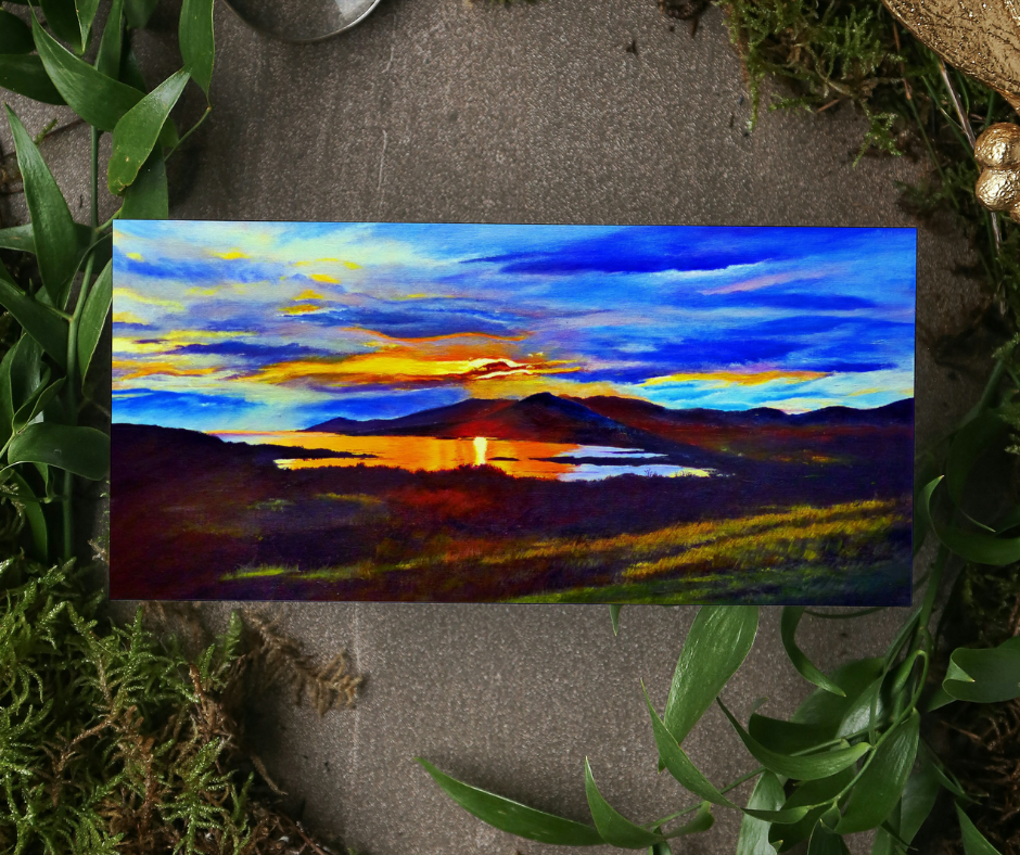 'Autumn Sunset' Seascape Greeting Card