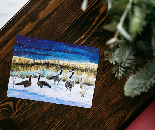 'Canada Geese' Winter Nature Greeting Card