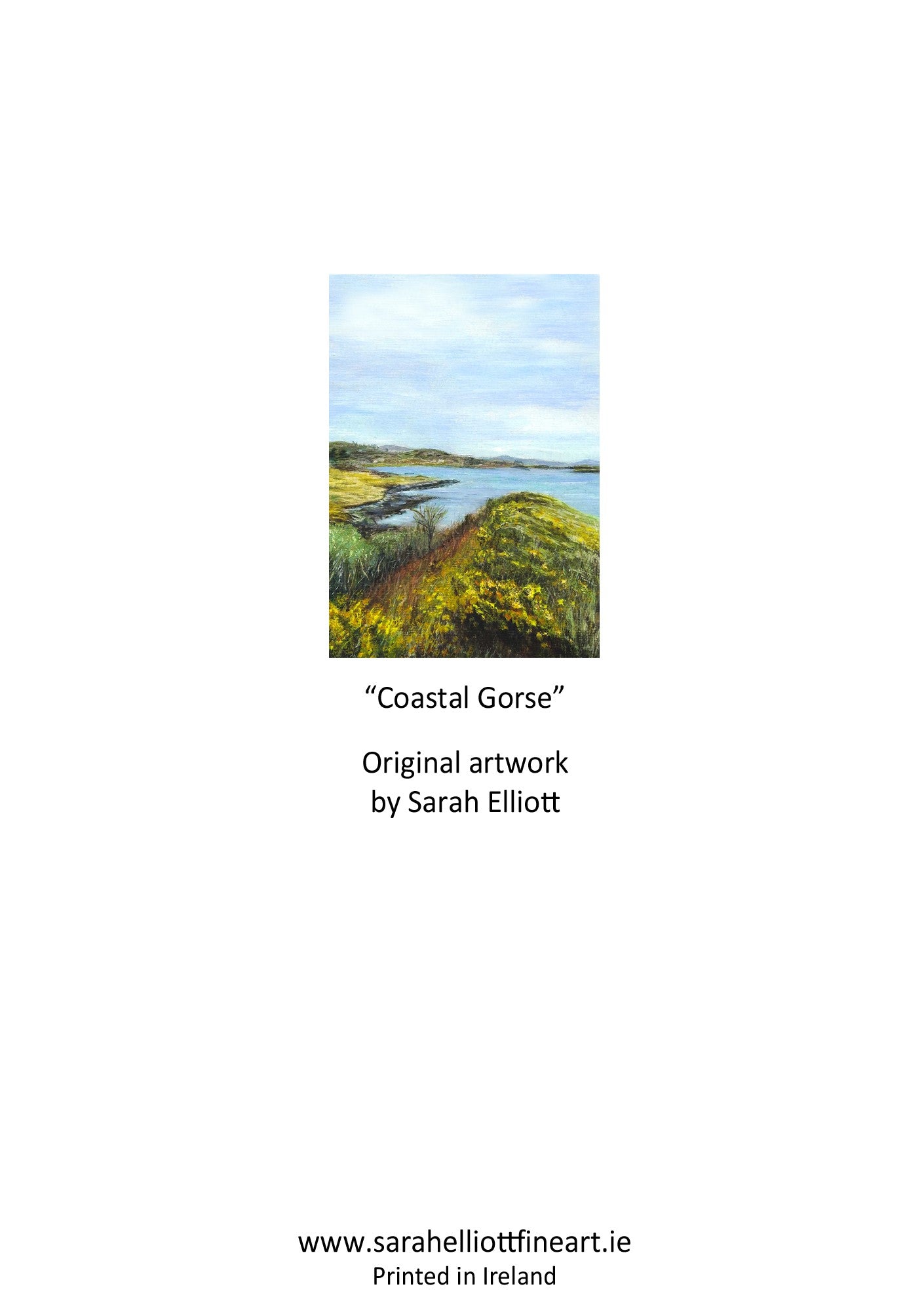 'Coastal Gorse' Irish Greeting Card