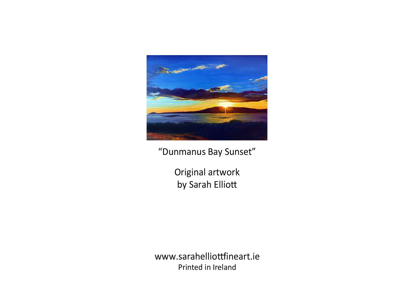 'Dunmanus Bay Sunset' Greeting Card