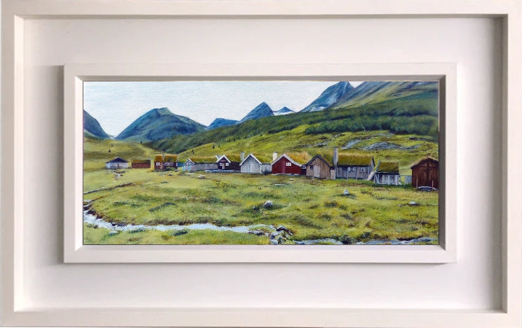 Herdal Mountain Farm, Geiranger, Norway - Original Acrylic Painting