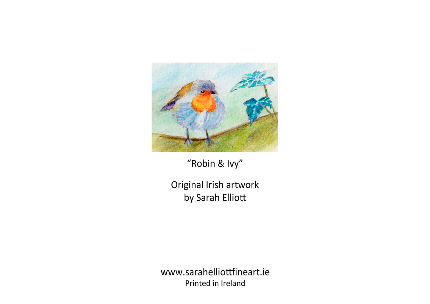 'Robin and ivy' Greeting Card