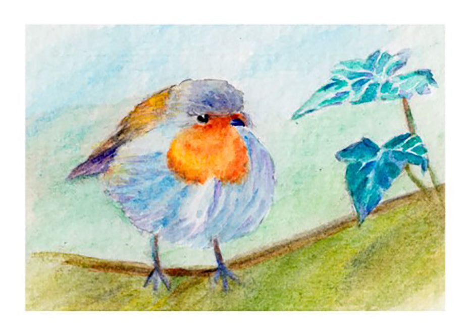 'Robin and ivy' Greeting Card