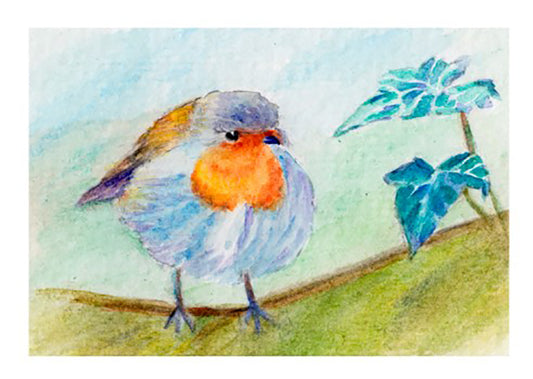 'Robin and ivy' Greeting Card