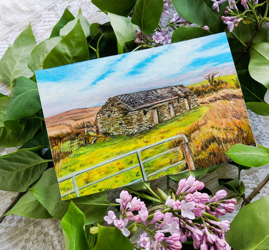 'The Pony House' Old Irish Building Greeting Card