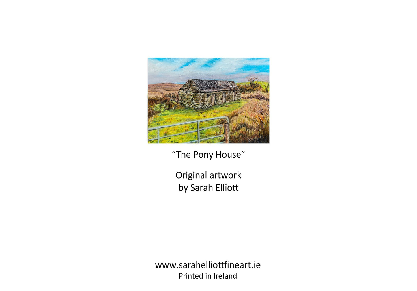 'The Pony House' Old Irish Building Greeting Card