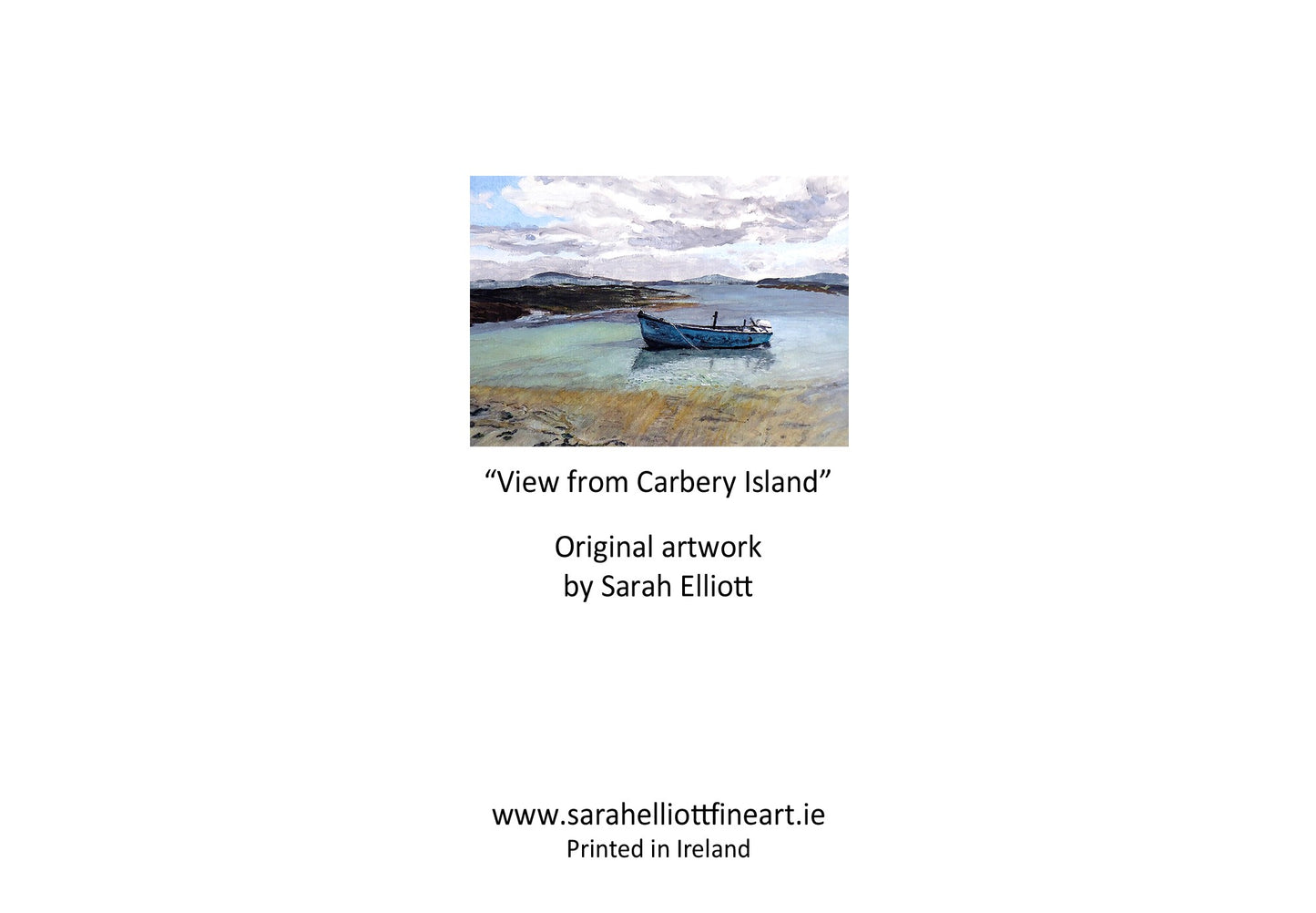 'View from Carbery Island' Seascape Greeting Card